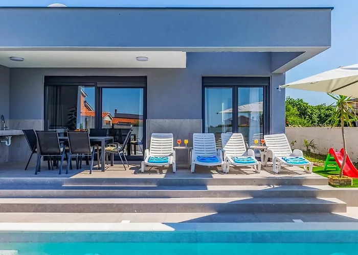 Istriensonne 0785 - Double 1 & Double 2 Mit Pool Appartamento Loborika